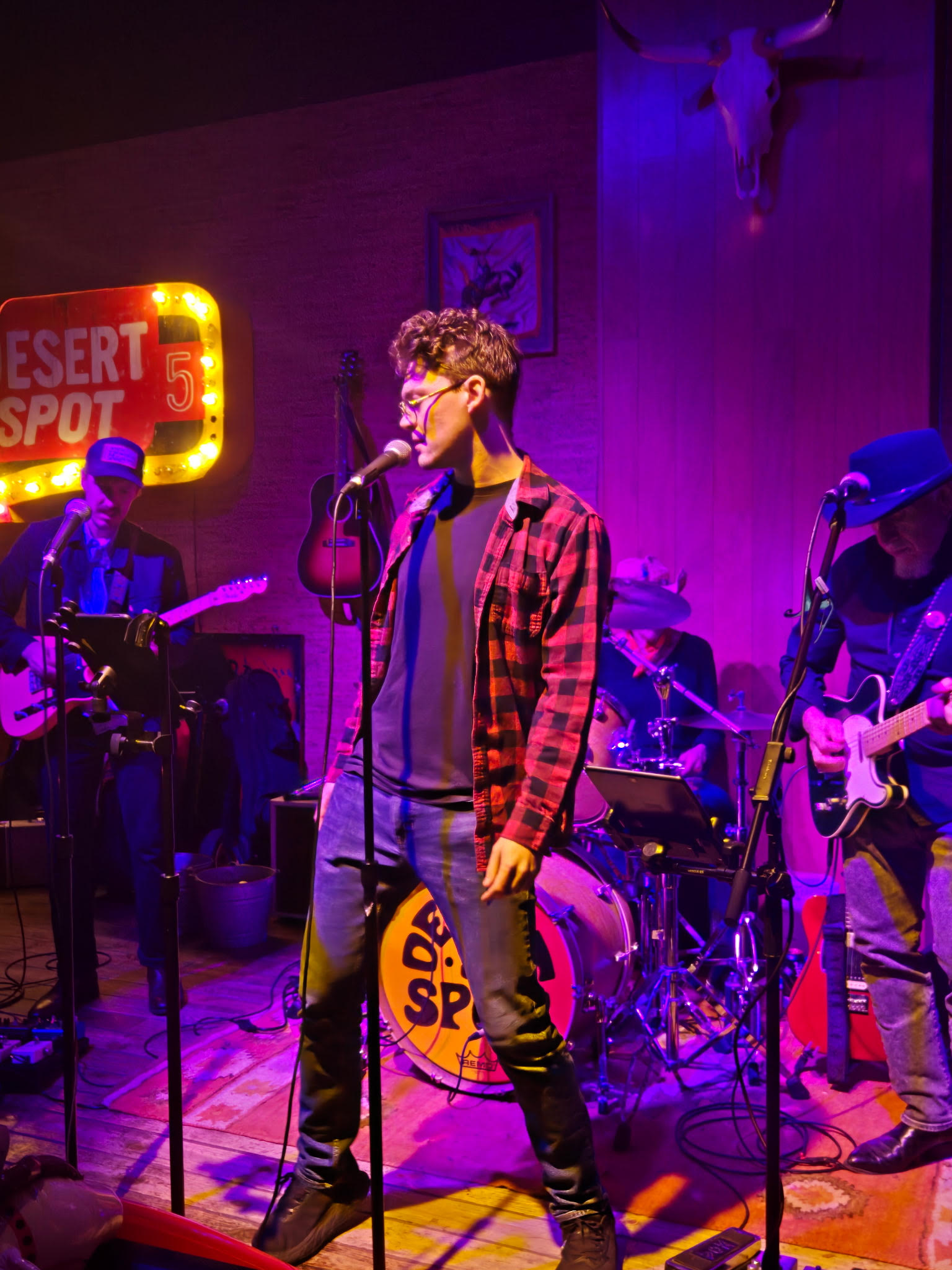 Andrew performing live onstage